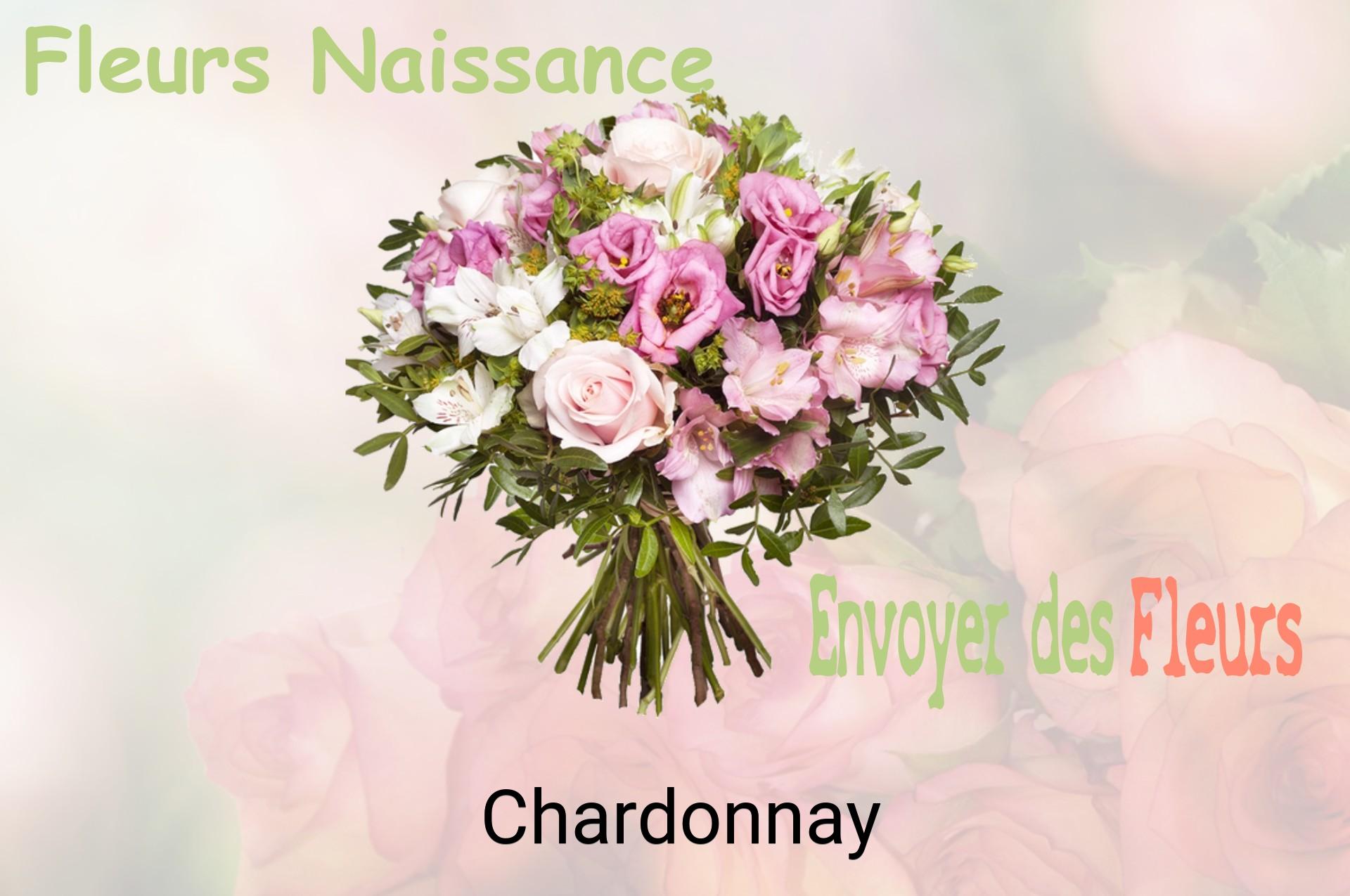 Bouquet de fleurs de naissance livré à Chardonnay